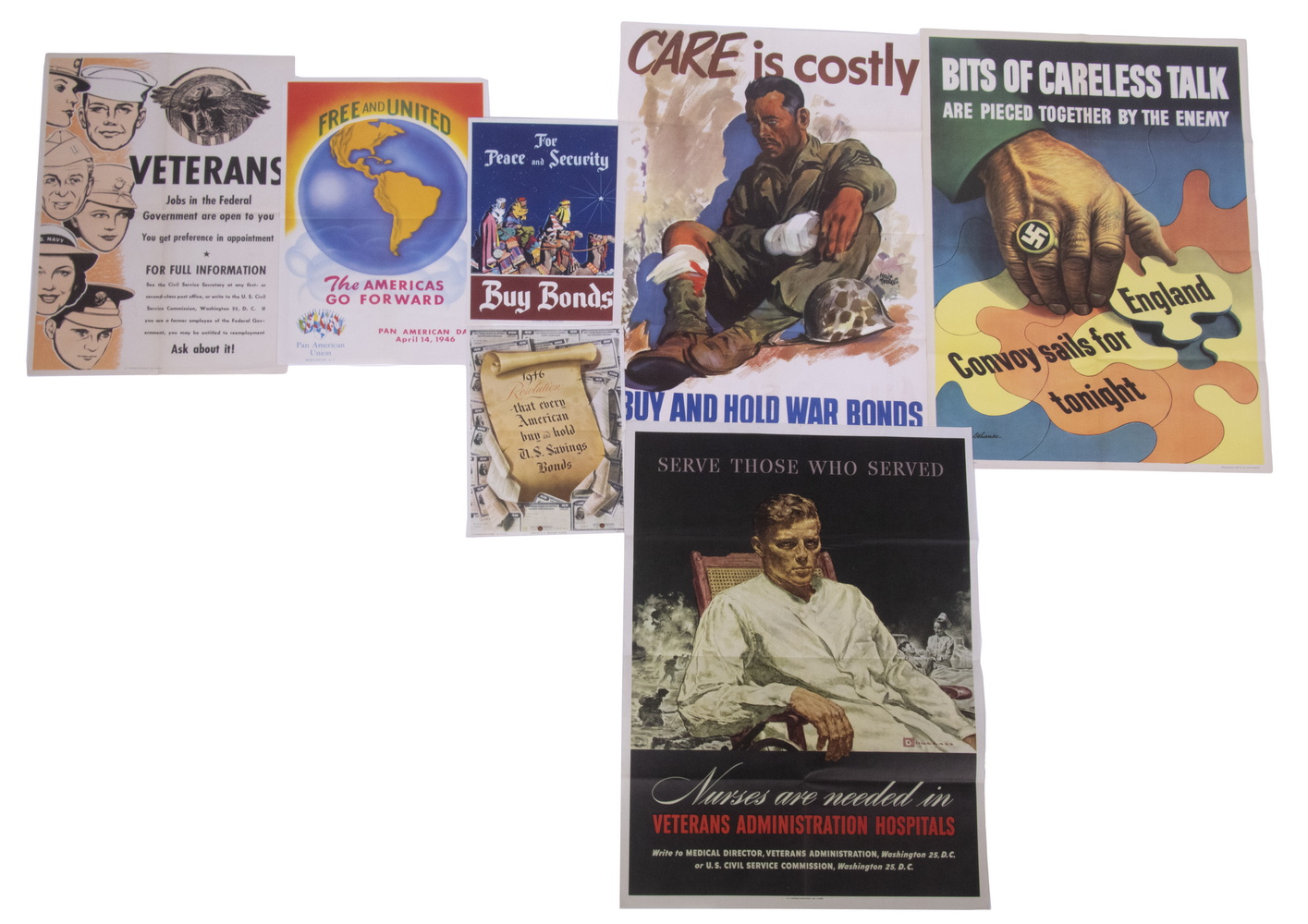 (7) WWII WAR BOND POSTERS, UNFRAMED
