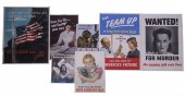 (7) WWII WAR BOND POSTERS, UNF