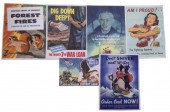 (7) WWII WAR BOND POSTERS, UNF