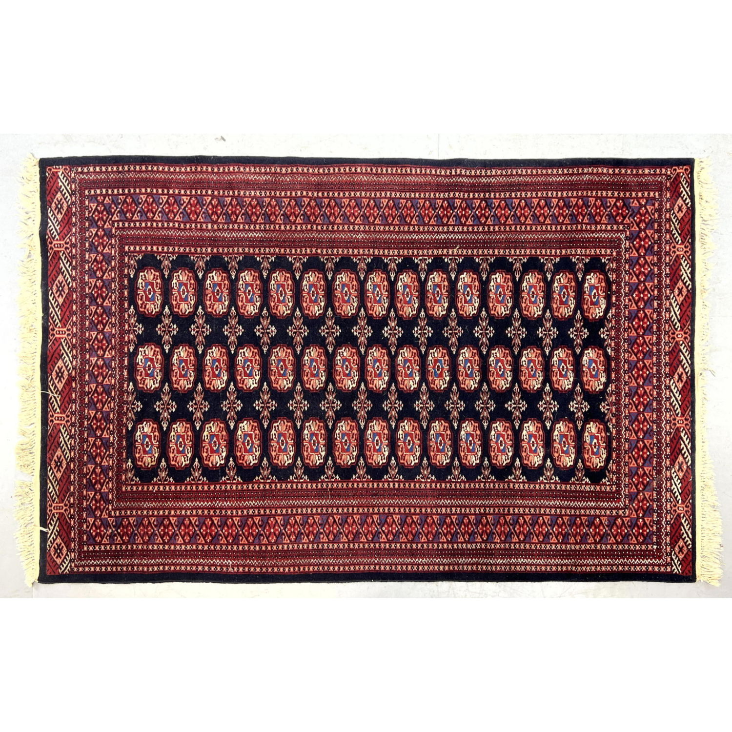 7' x 4'1 handmade Bokhara black