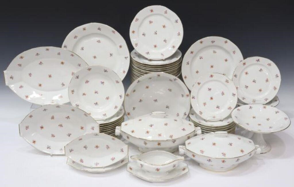 (70) FRENCH UML FLORAL PORCELAIN