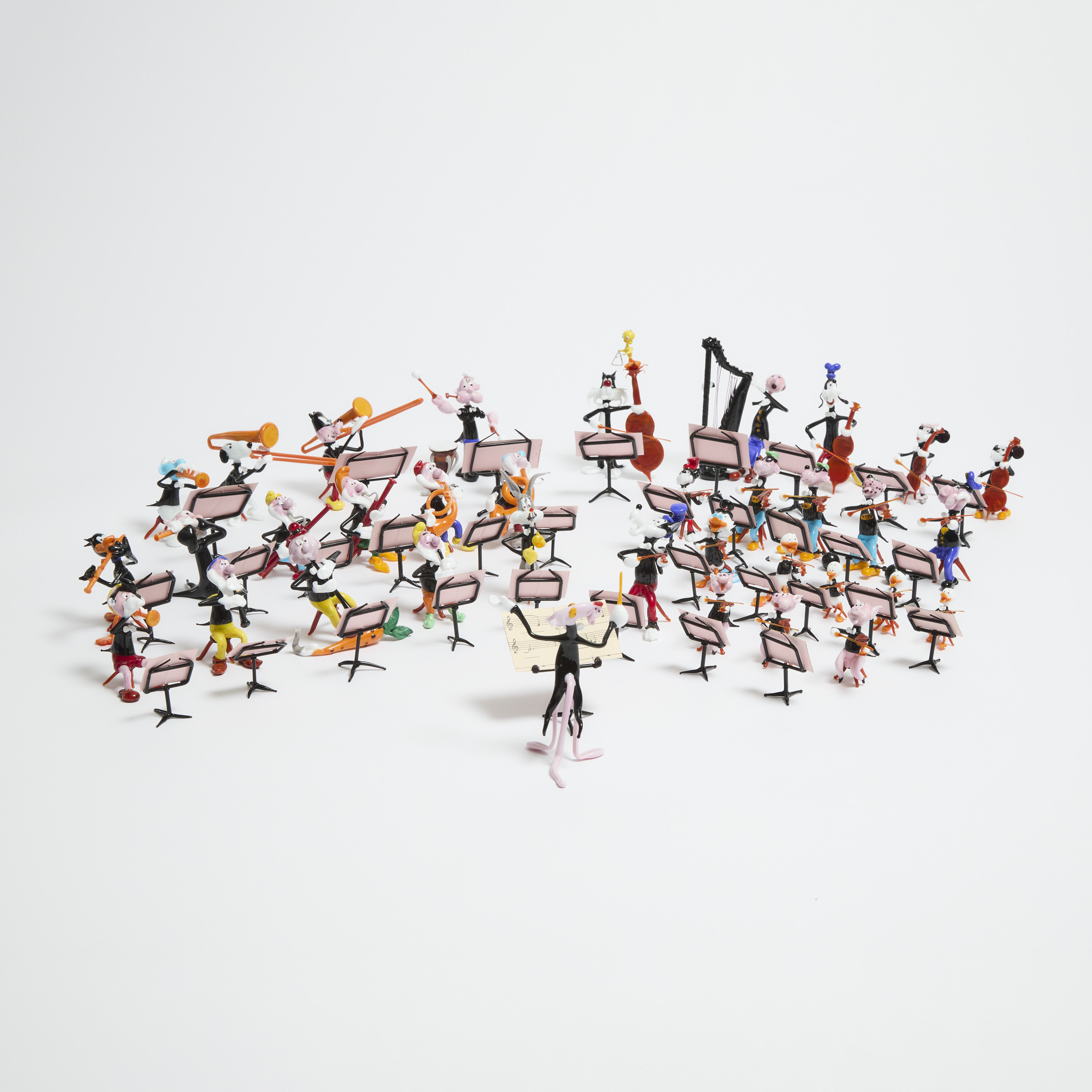 70 Piece Murano Glass Cartoon