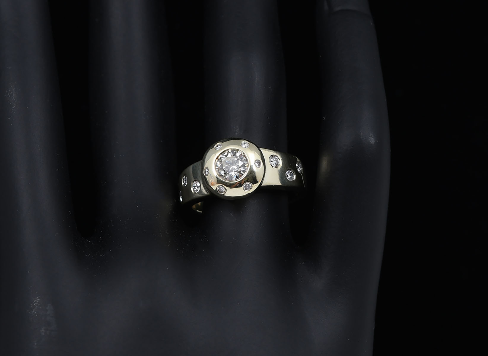 70'S 14K YELLOW GOLD & DIAMOND
