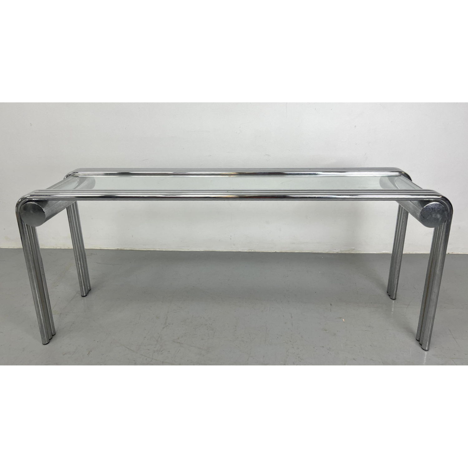 70s Modern Chrome Rolled end