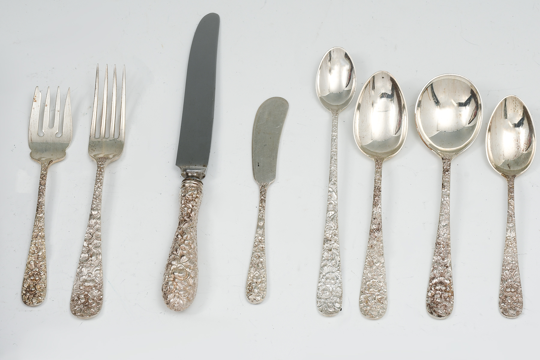 71 PC. STIEFF ''ROSE'' STERLING