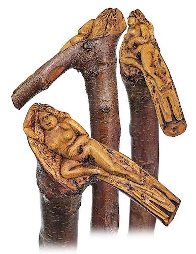 72. FOLK ART EROTIC CANE -CA.