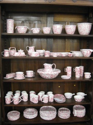 72 pcs. Bennington Pottery Pink