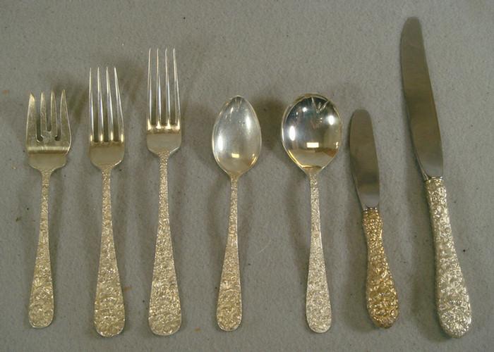 76 pcs Stieff " Rose" sterling
