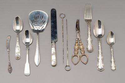 77 pieces silver flatware: 30
