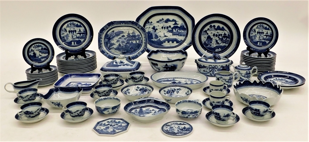 79PC MOTTAHEDEH BLUE &WHITE