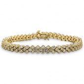 7CT DIAMOND AND 14K GOLD TENNI