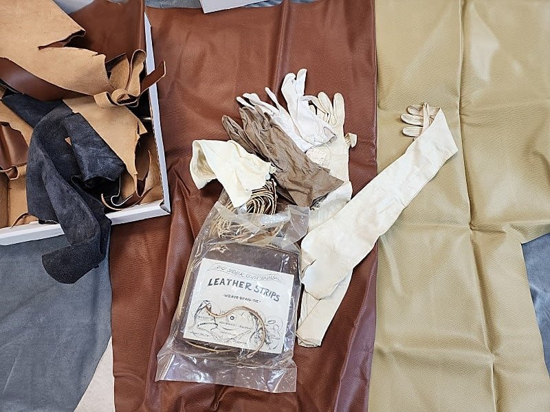 7lbs of Vintage Leather & Faux