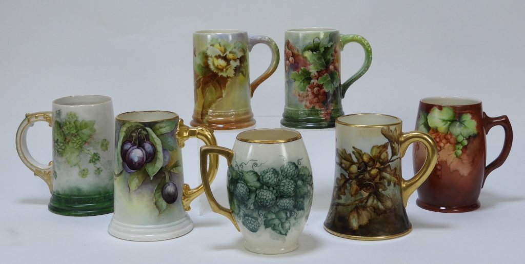 7PC AMERICAN BELLEEK FRUIT
