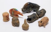 7PC ARCHAIC STONE FRAGMENTS &