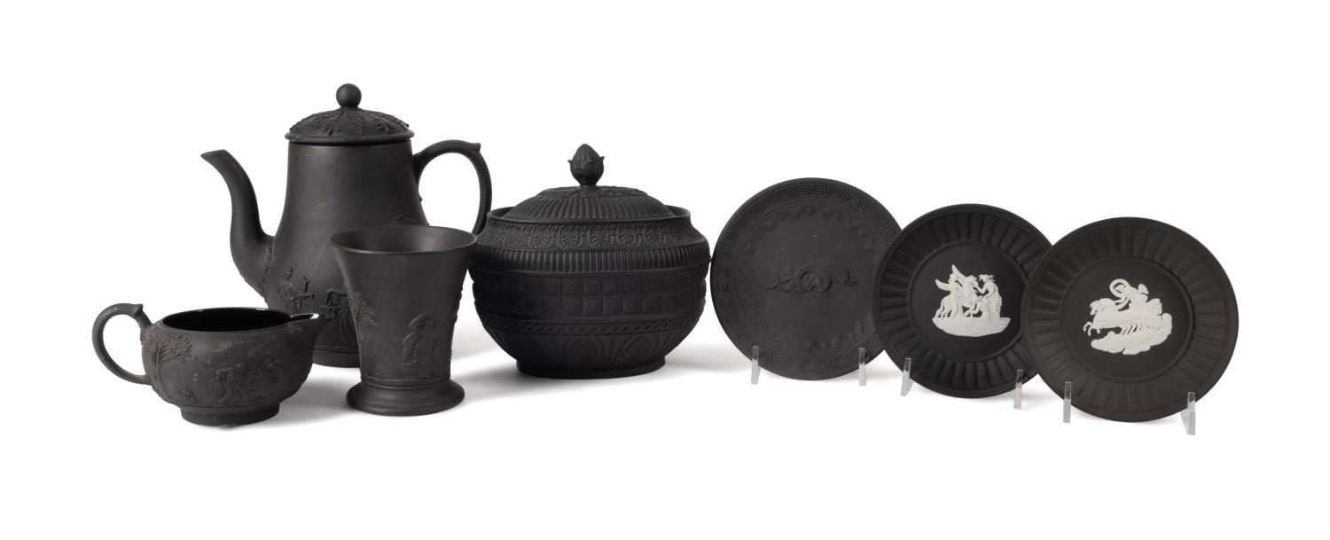 7PC BASALT JASPERWARE TABLEWARE,