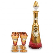(7PC) CZECHOSLOVAKIA CRYSTAL L