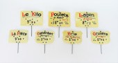 7PC FRENCH CELLULOID CHEESE ME