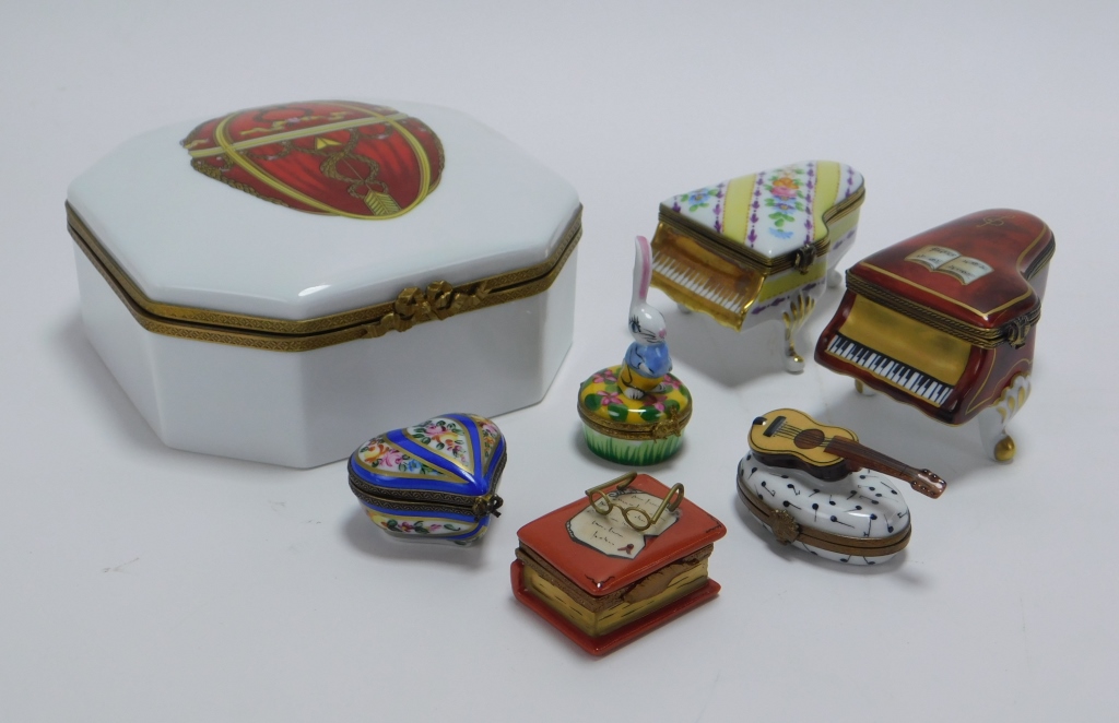 7PC FRENCH LIMOGES PORCELAIN
