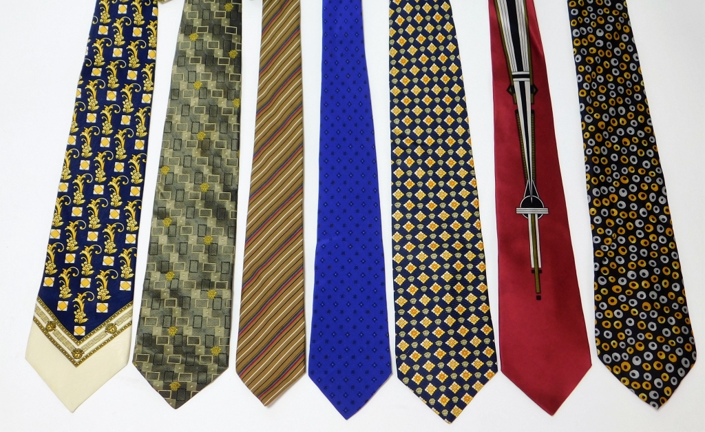 7PC GIANNI VERSACE SILK NECKTIE