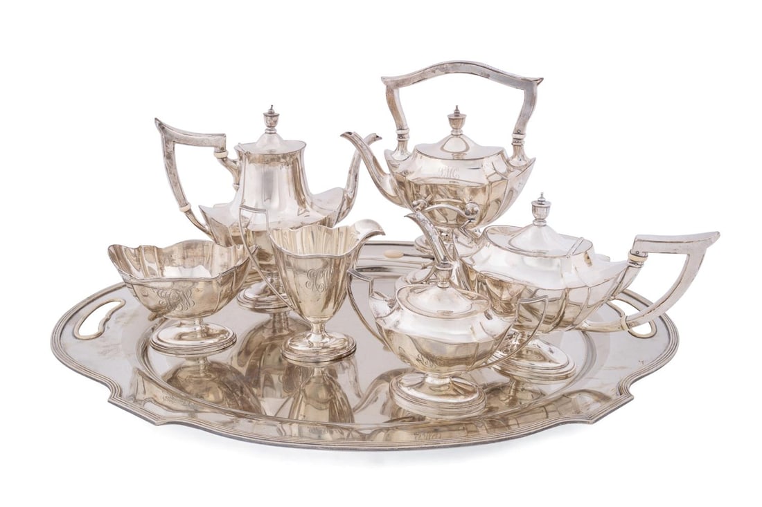 7PC GORHAM PLYMOUTH STERLING TEA