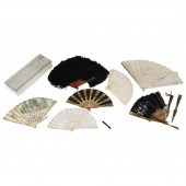 7PC GROUP OF VICTORIAN FANS, I