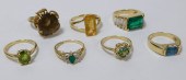 7PC LADY'S ESTATE 14K GOLD RIN