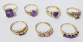 7PC LADY'S ESTATE 14K GOLD RIN