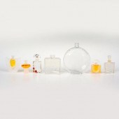 7PC LALIQUE CRYSTAL PERFUME BO