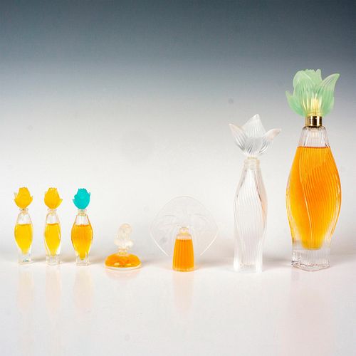 7PC LALIQUE CRYSTAL PERFUME