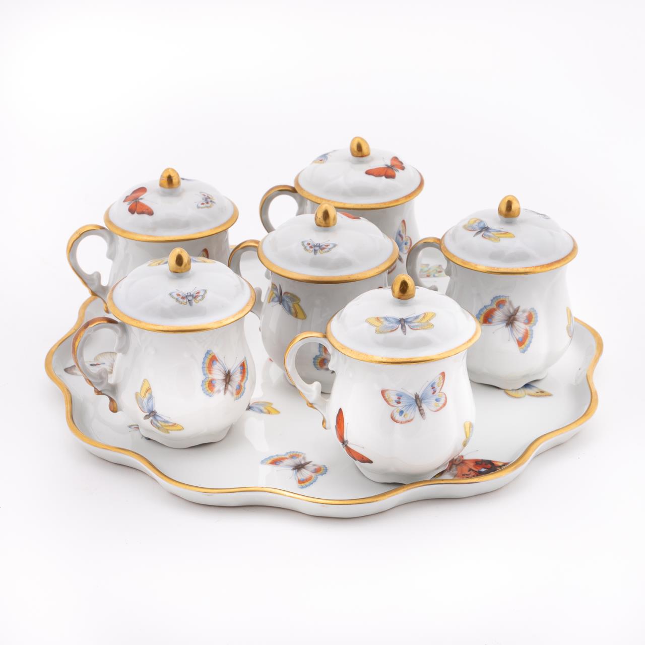 7PC LIMOGES POTS-DE-CREMES