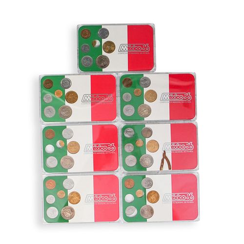 (7PC) MEXICO 86 FUTBOL COIN