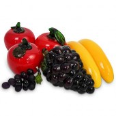 (7PC) MURANO GLASS FRUITDESCRI