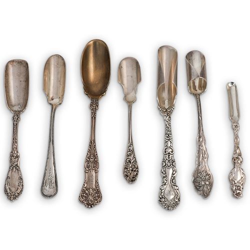 (7PC) ORNATE STERLING CHEESE