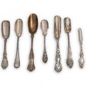 (7PC) ORNATE STERLING CHEESE S