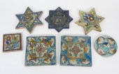 7PC PERSIAN IZNIK PICTORIAL TI