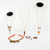 7PC SILVER AND BRASS TONE TRIB