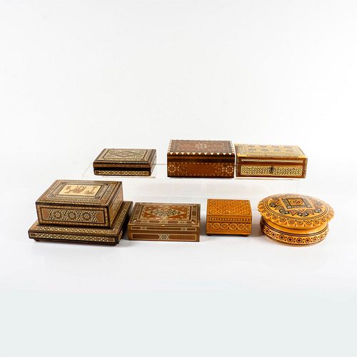 7PC VINTAGE INLAID DECORATIVE