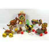 7pc Vintage Toys, most Fisher