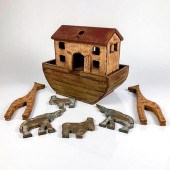 7PC WOOD CARVED STATUETTE, NOA