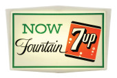 7UP LIGHT-UP FOUNTAIN SIGN<br>