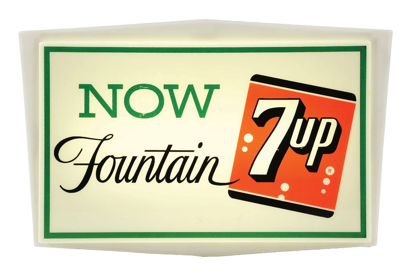7UP LIGHT-UP FOUNTAIN SIGNThis c.