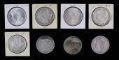 8 1883 AND 1885 MORGAN SILVER