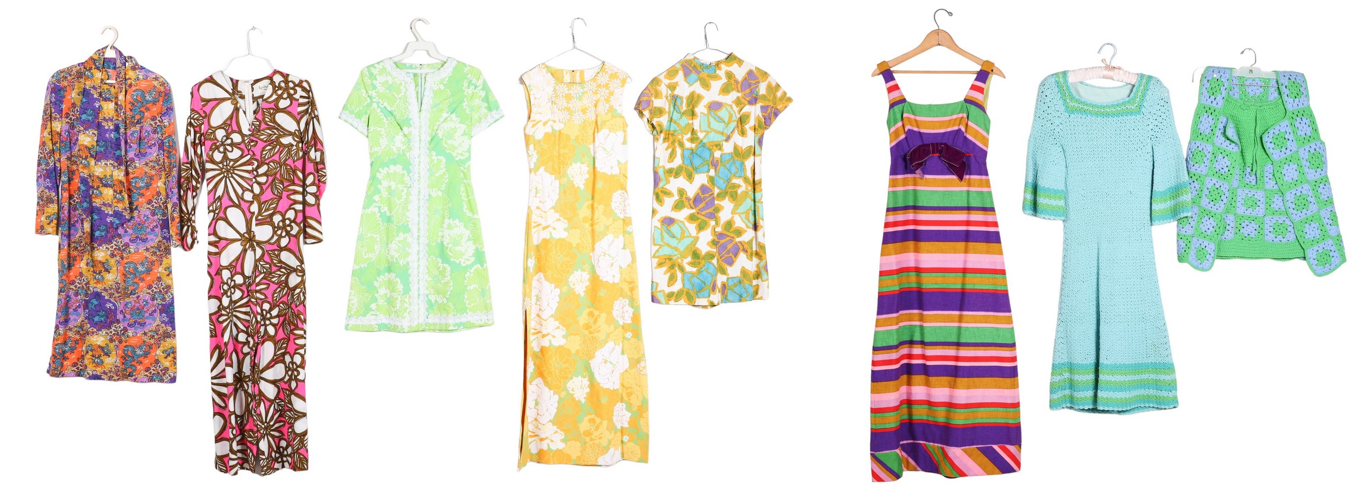(8) 60's/70's garments to include