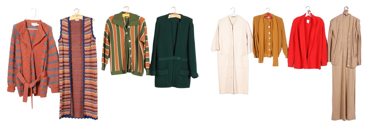 (8) 60's/70's sweaters and