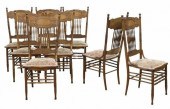 (8) AMERICAN OAK PRESSBACK DIN