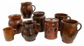 (8) AMERICAN REDWARE POTTERY: