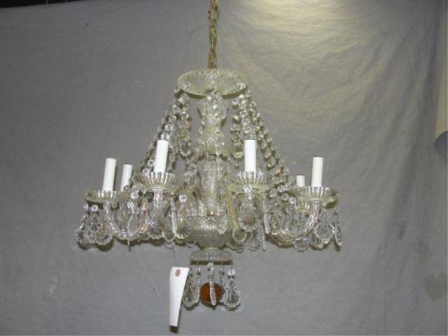 8 Arm Beaded Crystal Chandelier.