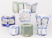 (8) Asian porcelain pierced ve