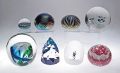 8 ASSORTED PAPERWEIGHTS: Colle