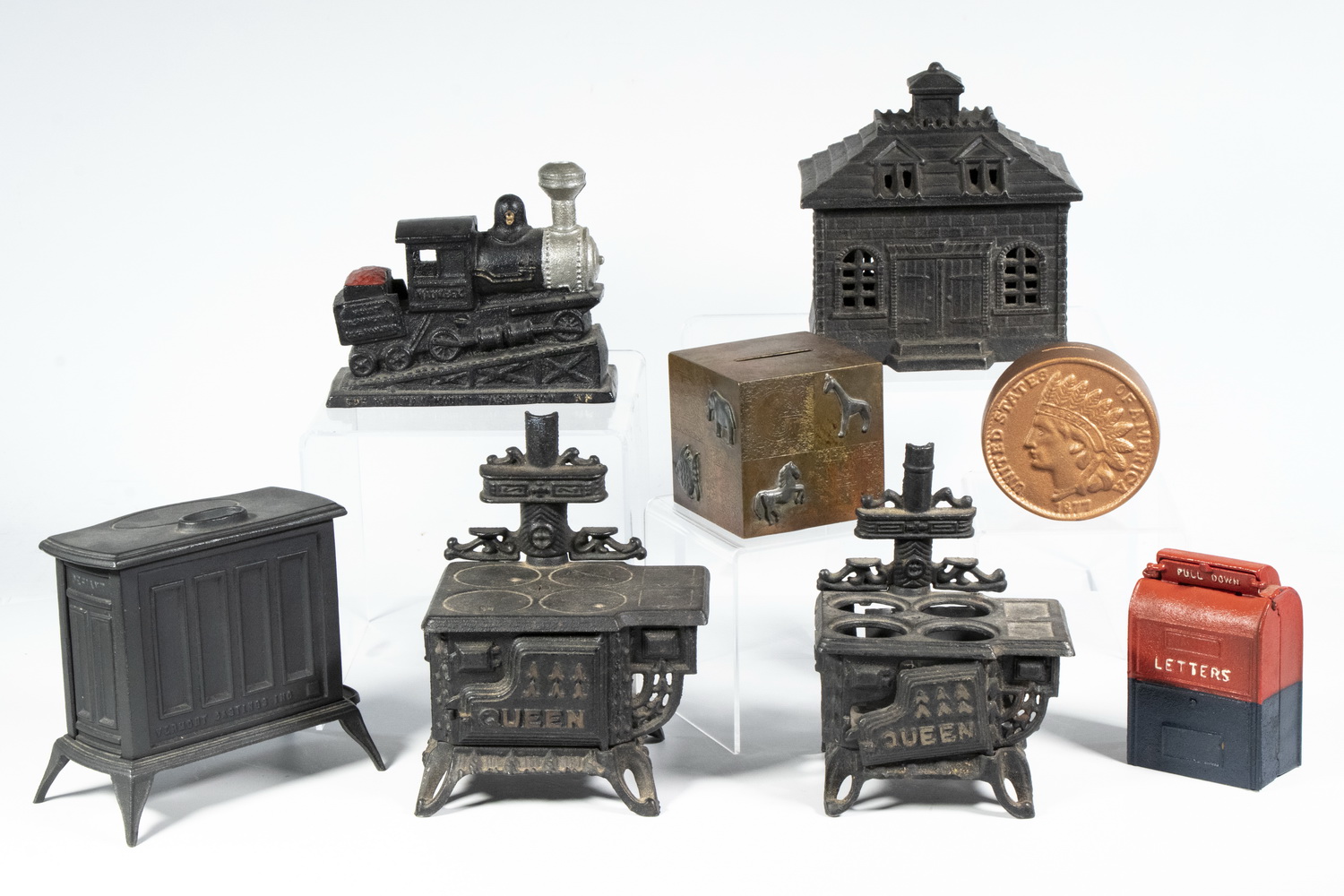(8) ASSORTED VINTAGE STILL BANKS